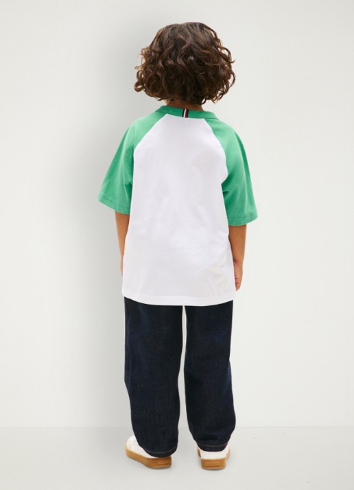 Tommy Hilfiger T-shirt met logoprint - achterkant wit