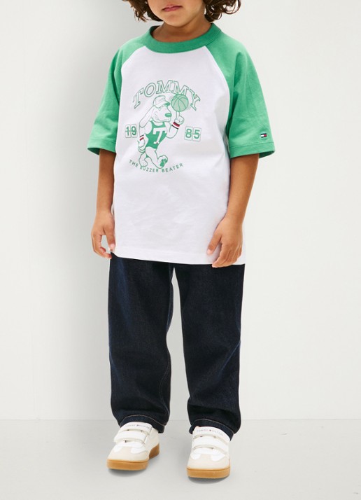 Tommy Hilfiger T-shirt met logoprint - voorkant 3 wit