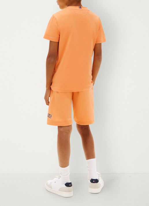 Tommy Hilfiger T-shirt met logoprint - achterkant 3 oranje