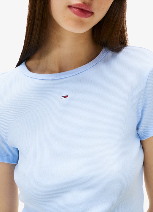 Tommy Hilfiger T-shirt met ribstructuur in 2-pack - detail 5 wit