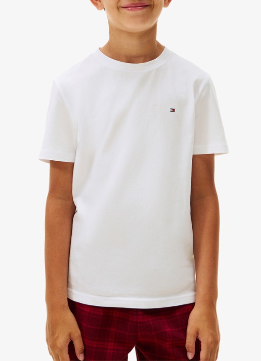 Tommy Hilfiger T-shirt met ronde hals in 2-pack - detail donkerblauw