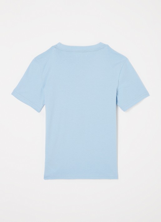 Tommy Hilfiger T-shirt met ronde hals in 2-pack - voorkant 2 lichtblauw