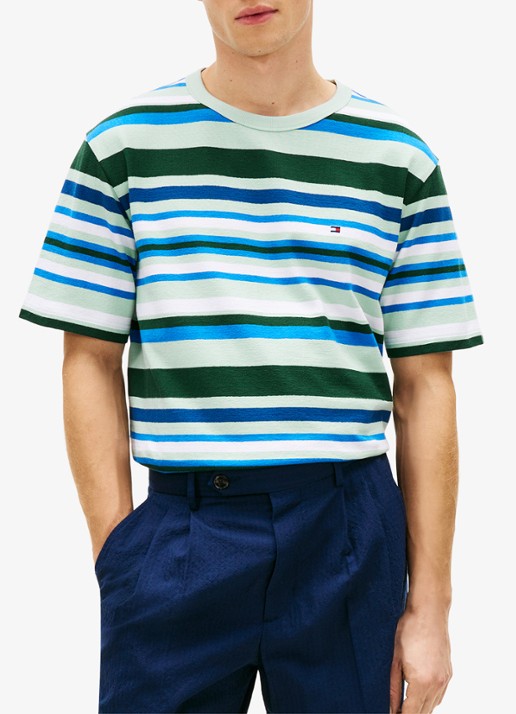 Tommy Hilfiger T-shirt met streepprint en logo