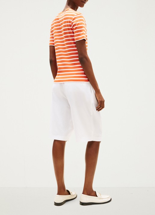 Tommy Hilfiger T-shirt met streepprint - achterkant 4 oranje