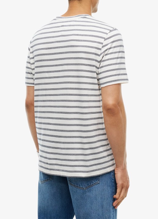 Tommy Hilfiger T-shirt met streepprint - achterkant 3 wit
