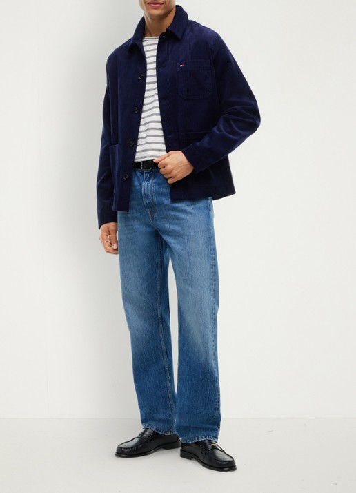 Tommy Hilfiger T-shirt met streepprint - voorkant 5 wit