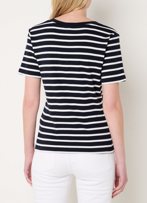 Tommy Hilfiger T-shirt met V-hals - achterkant blauw