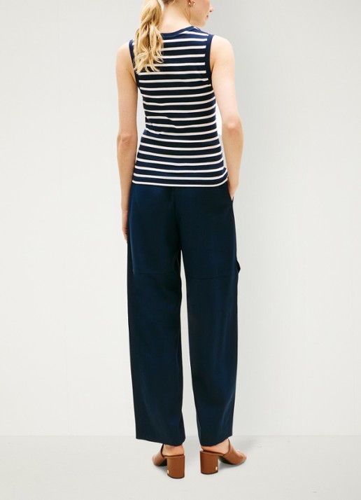 Tommy Hilfiger Tanktop met streepprint - achterkant 3 donkerblauw