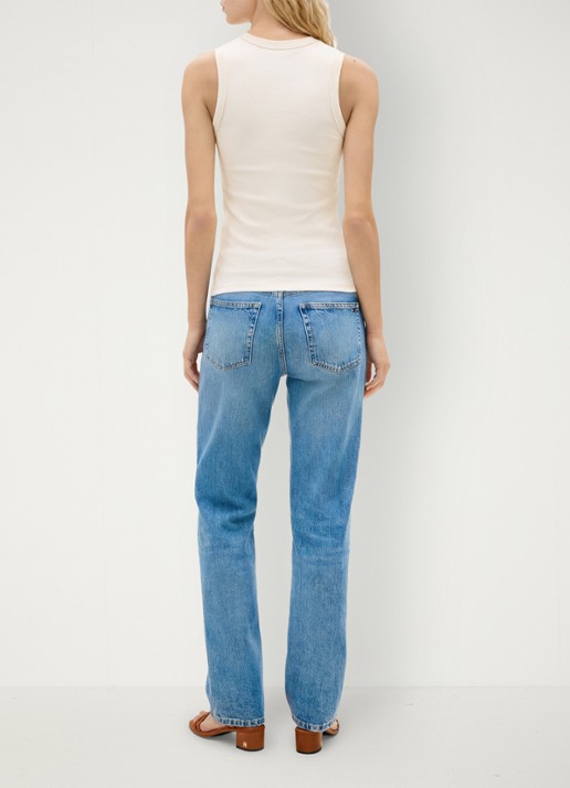 Tommy Hilfiger Tanktop met streepprint - achterkant 5 beige