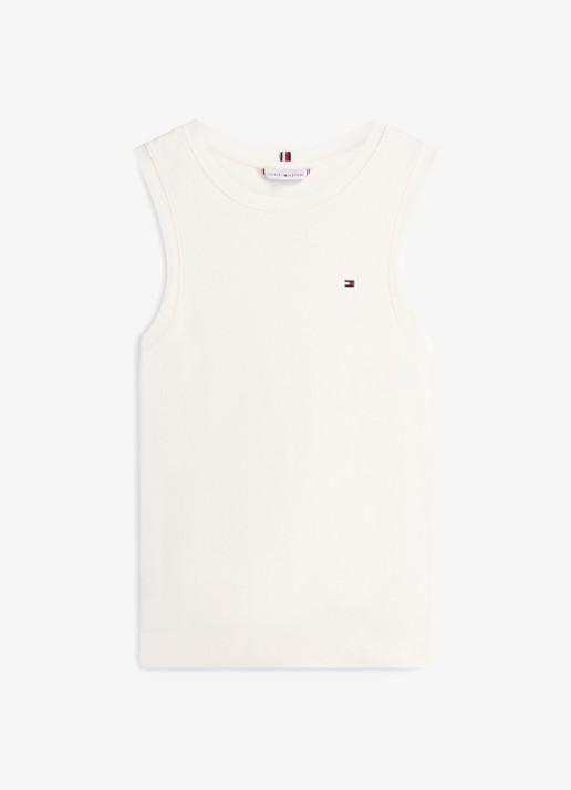 Tommy Hilfiger Tanktop met streepprint - voorkant 3 beige