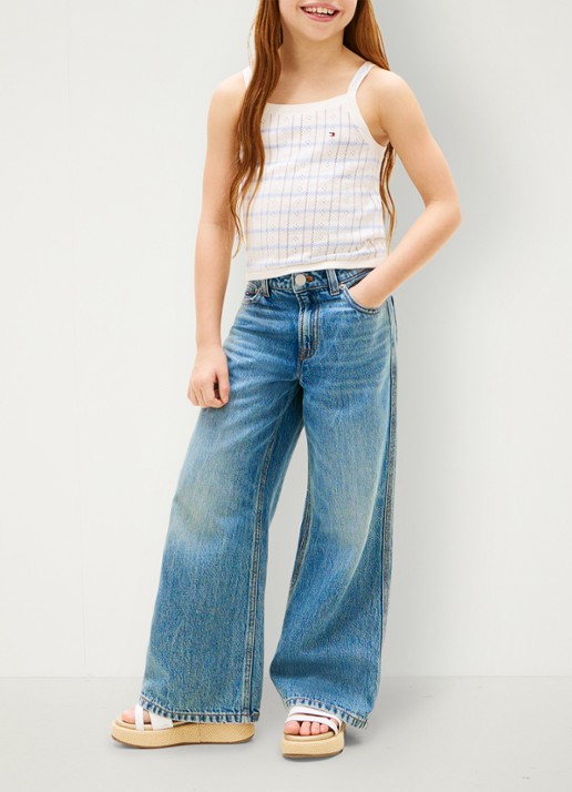 Tommy Hilfiger Tanktop met streepprint - voorkant 5 ivoor