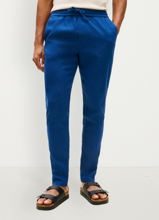Tommy Hilfiger Tapered fit chino in linnenblend