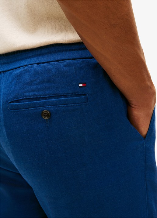 Tommy Hilfiger Tapered fit chino in linnenblend - detail 3 denim