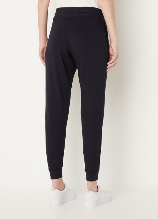 Tommy Hilfiger Tapered fit joggingbroek met logoborduring - achterkant donkerblauw