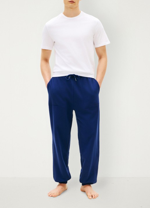 Tommy Hilfiger Tapered fit joggingbroek met steekzakken - voorkant 5 donkerblauw