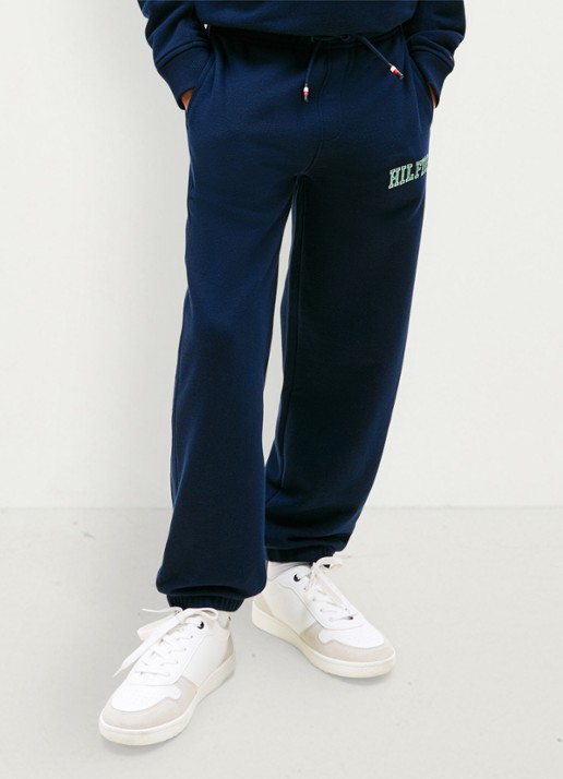 Tommy Hilfiger Tapered fit joggingsbroek met logo en steekzakken - detail 4 dark night navy-c1g