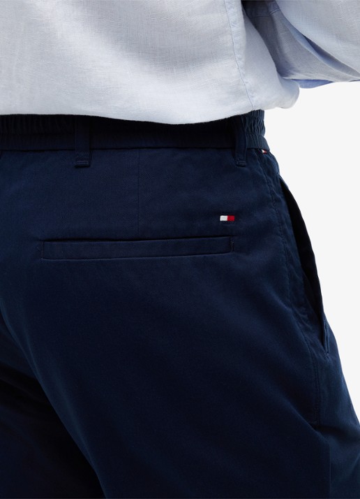 Tommy Hilfiger Tapered fit pantalon met steekzakken - detail 6 donkerblauw