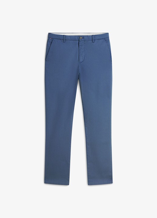 Tommy Hilfiger Tapered fit pantalon met steekzakken - voorkant 3 aegean sea-dbz / blauw