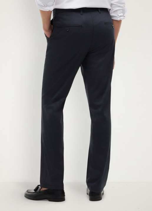 Tommy Hilfiger Tapered fit pantalon met steekzakken - achterkant 3 navy blue-dw5 / blauw