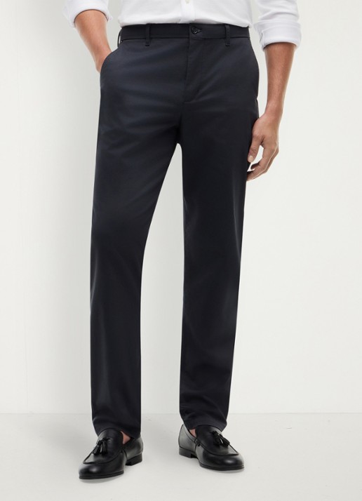 Tommy Hilfiger Tapered fit pantalon met steekzakken - detail 4 navy blue-dw5 / blauw