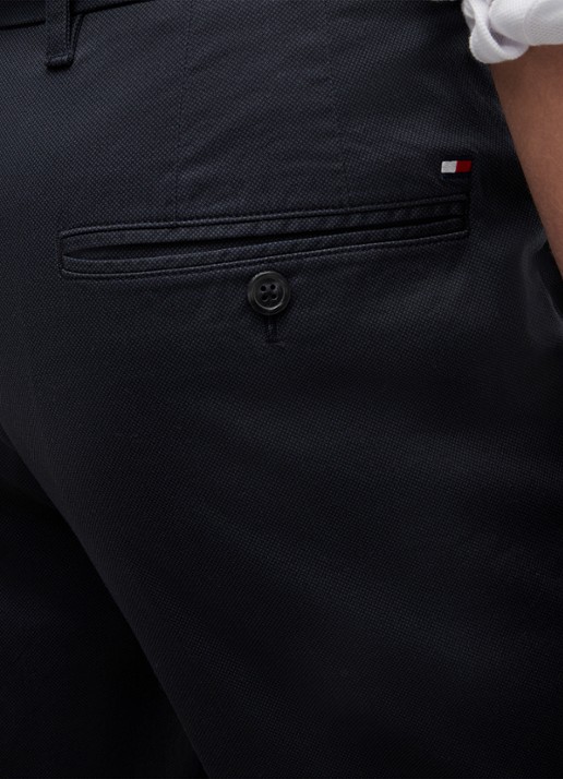 Tommy Hilfiger Tapered fit pantalon met steekzakken - detail 5 navy blue-dw5 / blauw