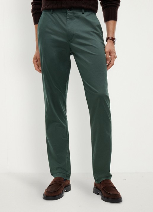Tommy Hilfiger Tapered fit pantalon met steekzakken - detail 2 riverbed green-mt0 / groen