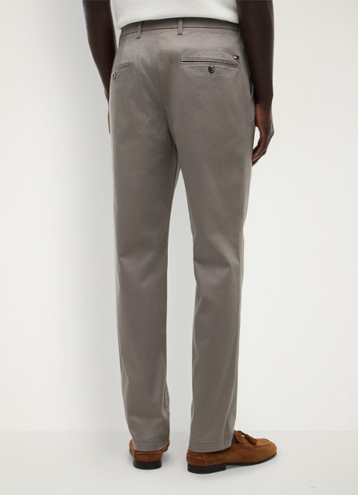 Tommy Hilfiger Tapered fit pantalon met steekzakken - achterkant hydrogen grey-pr2 / grijs