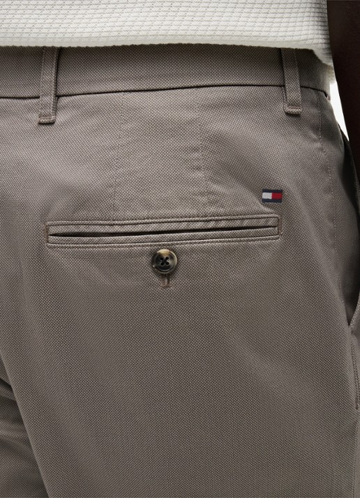Tommy Hilfiger Tapered fit pantalon met steekzakken - detail 3 hydrogen grey-pr2 / grijs