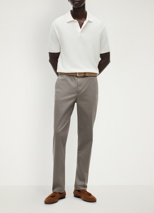 Tommy Hilfiger Tapered fit pantalon met steekzakken - voorkant 4 hydrogen grey-pr2 / grijs