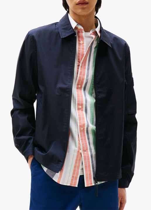 Tommy Hilfiger Tech jack met ritszakken - detail 3 donkerblauw