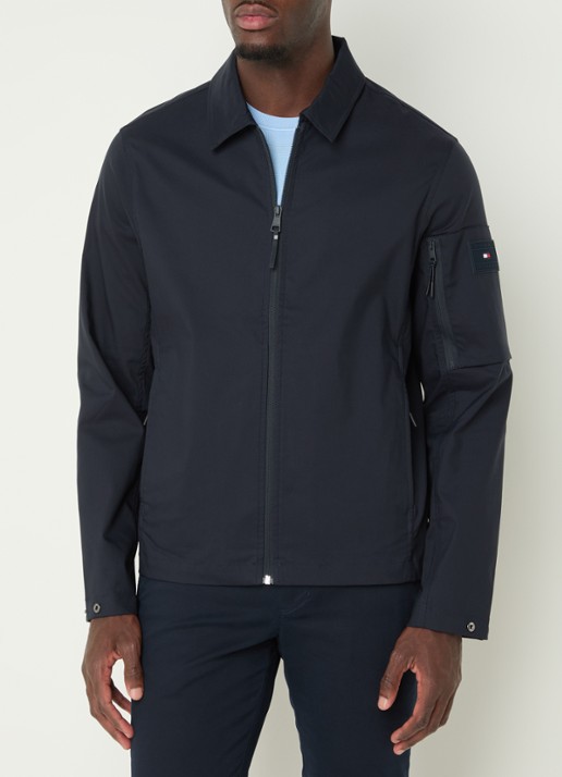 Tommy Hilfiger Tech jack met ritszakken - detail 5 donkerblauw