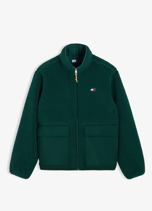 Tommy Hilfiger Teddy jas met logoborduring