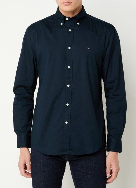 Tommy Hilfiger TH Flex regular fit overhemd met logo