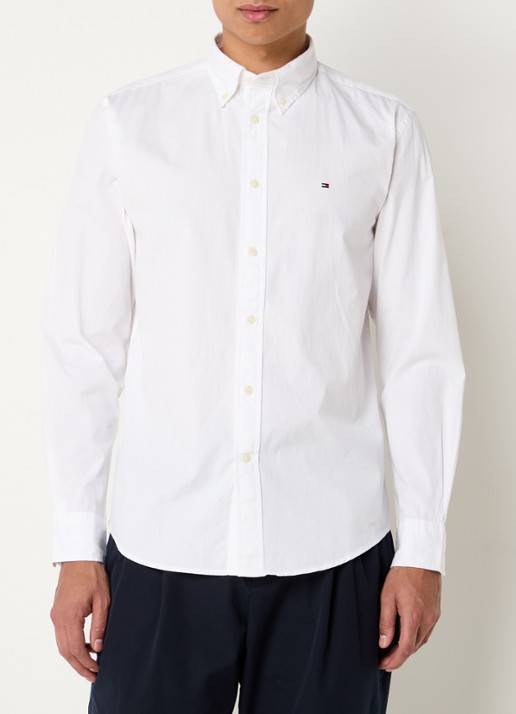 Tommy Hilfiger TH Flex regular fit overhemd met logo