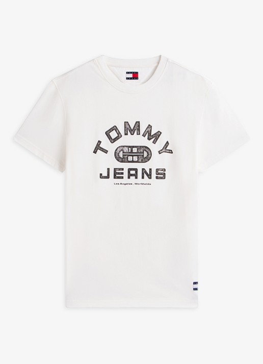 Tommy Hilfiger Top met knoopdetail - voorkant wit
