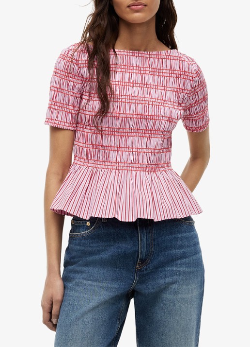 Tommy Hilfiger Top met peplum en streepprint