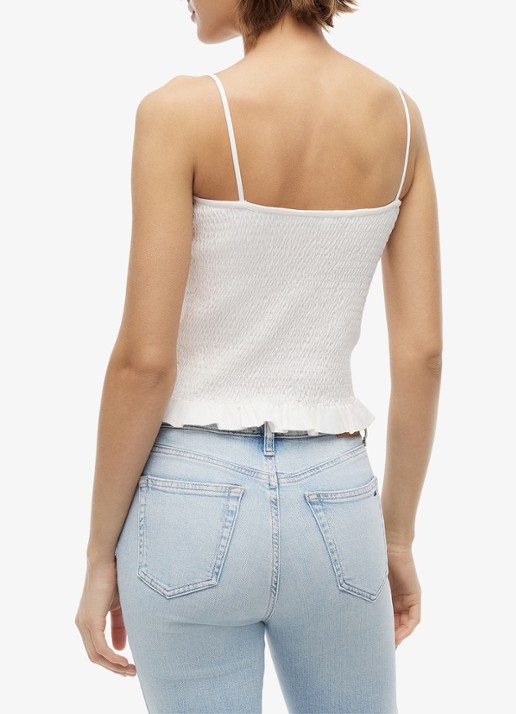 Tommy Hilfiger Top met ruches - achterkant 5 gebroken wit