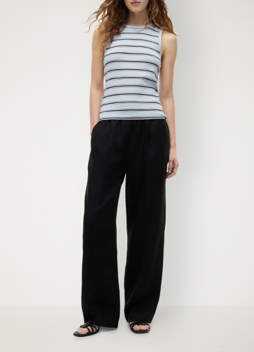 Tommy Hilfiger Top met streepprint - voorkant 3 lichtblauw