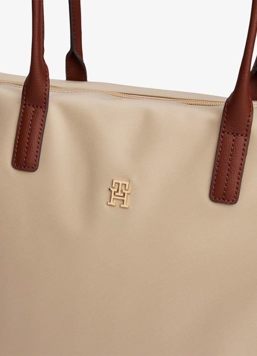 Tommy Hilfiger Tote shopper met logo - detail 3 sandalwood-rbt / bruin