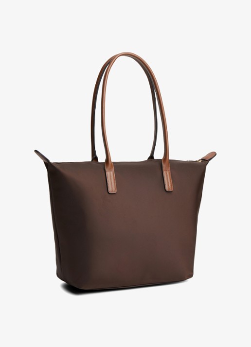 Tommy Hilfiger Tote shopper met logo - achterkant 4 fondant brown-gug / bruin