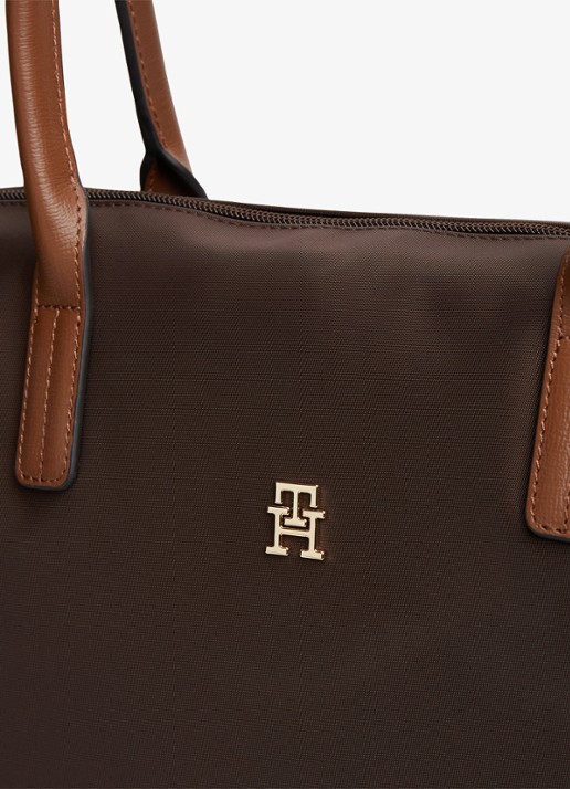 Tommy Hilfiger Tote shopper met logo - detail 2 fondant brown-gug / bruin