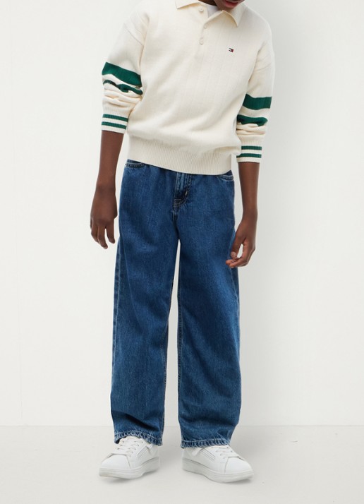 Tommy Hilfiger Trui met polokraag en logo  - voorkant 5 ivoor