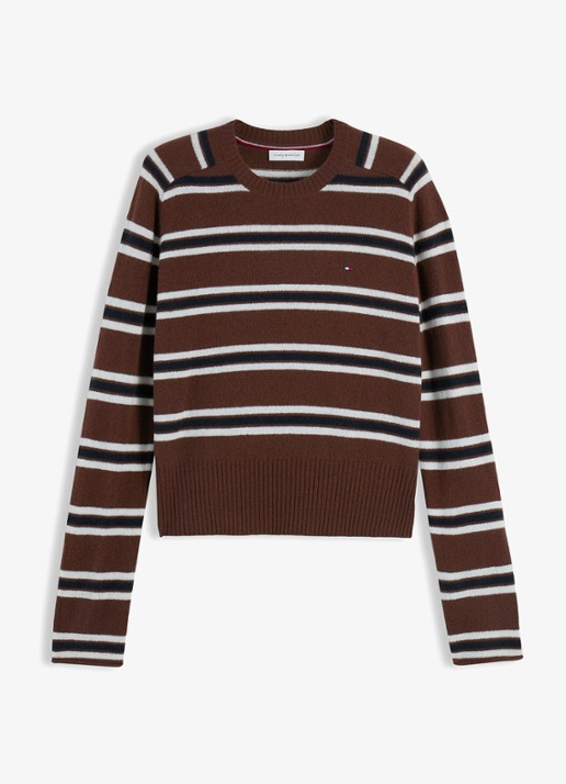 Tommy Hilfiger Trui van wol met streepdessin