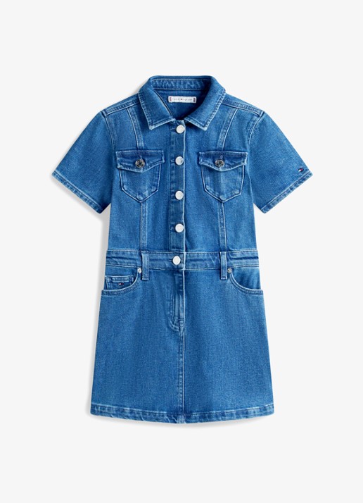 Tommy Hilfiger Tuniekjurk van denim met steekzakken