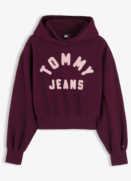 Tommy Hilfiger Varsity hoodie van fleece met logoborduring