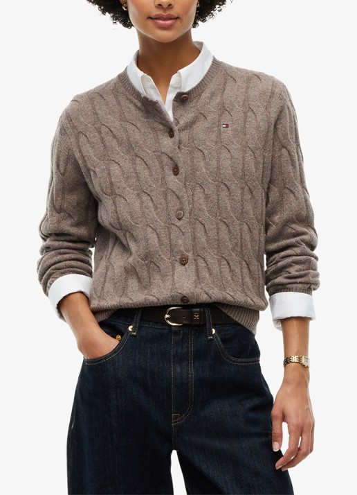 Tommy Hilfiger Vest van wol met logo