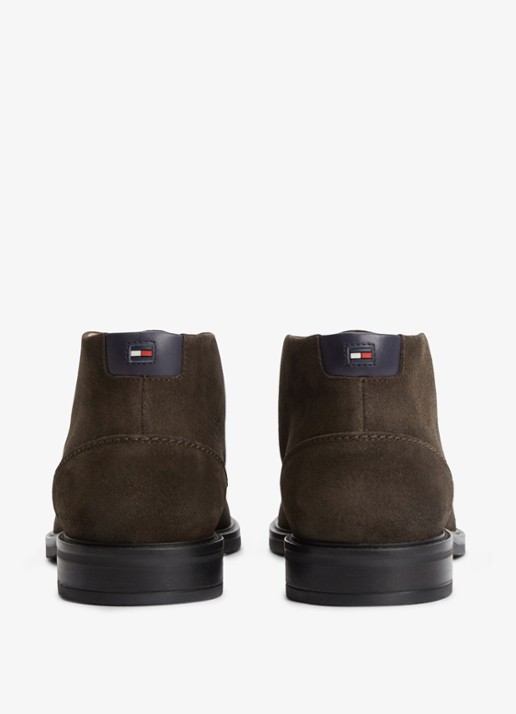 Tommy Hilfiger Veterschoen van suède - detail 6 donkerbruin