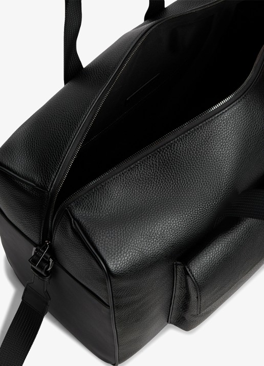 Tommy Hilfiger Weekendtas met logo en afneembare schouderriem - detail zwart