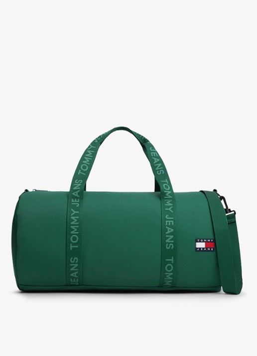 Tommy Hilfiger Weekendtas met logoprint - voorkant groen