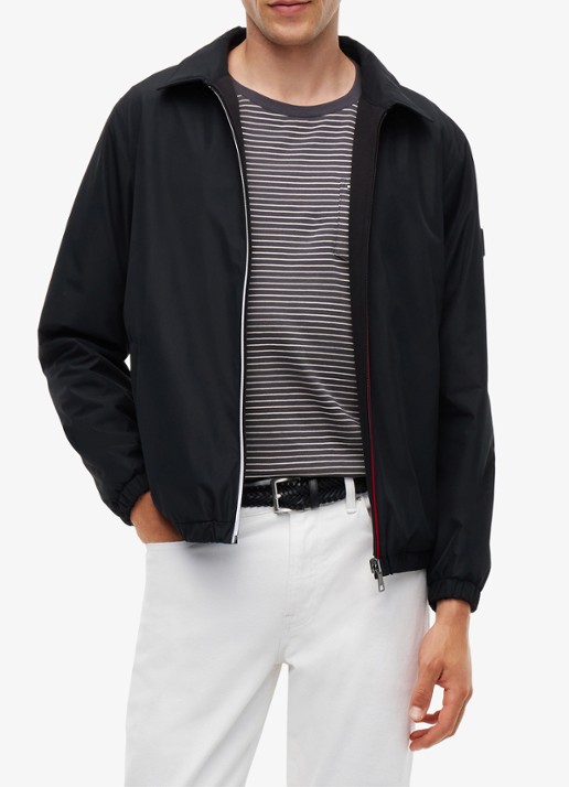 Tommy Hilfiger Windjack met logo - detail 4 zwart